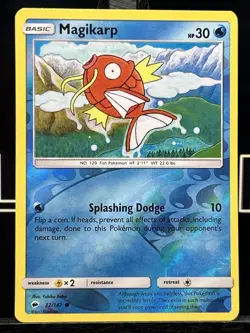 Magikarp 2017 Burning Shadows Reverse Holo Pokemon Card 32/147 - Image 3