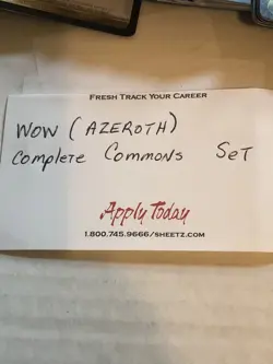 World of Warcraft TCG - Complete Common Set - Heroes of Azeroth 114 Cards Lot - Image 3