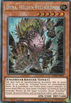 yugioh Dyna, Helden-Fellsoldner DASA-DE021 SECRET 1AUFLAGE DEUTSCH - Image 1