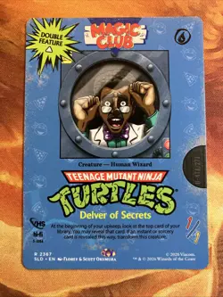 MTG Borderless Delver of Secrets Secret Lair: TMNT: VHS Villains!! - Image 1