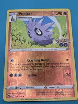 Pupitar 038/078 - Pokemon GO Reverse Pokemon Holo Foil Nice! - Image 1