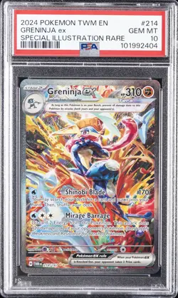 2024 POKEMON TWM EN-TWILIGHT MASQUERADE #214 GRENINJA EX PSA 10 - Image 1