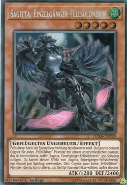 yugioh Sagitta, Einzelganger-Fellsoldnerin DASA-DE020 SECRET 1AUFLAGE DEUTSCH - Image 1