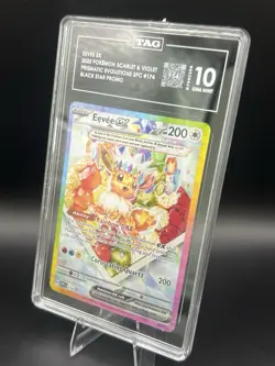 Pokemon 2025 Eevee EX Black Star Promo #174 TAG Graded 10 - Image 1