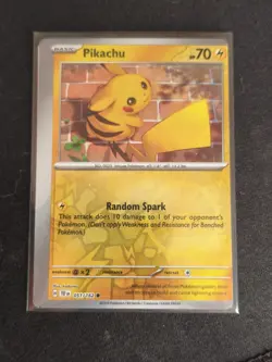 MISCUT ERROR Pikachu Reverse Holo #051 Pokemon Temporal Forces - Image 1