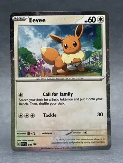 Pokemon - 043 Eevee SV Scarlet & Violet Black Star Promo Holo NM TCG - Image 1