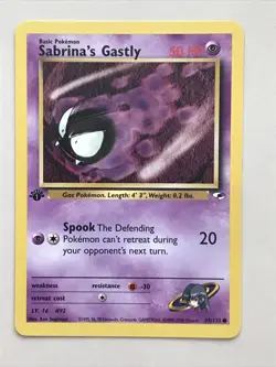 Pokemon Sabrina's Gastly 1st Edition 1995 1996 MINT! FIRST EDITION - Image 1