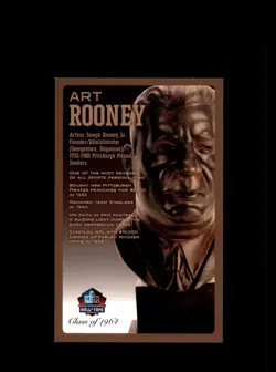 Art Rooney NFL Football Hall Of Fame Bronze Bust Postcard Plaque #/150 Steelers - Image 1