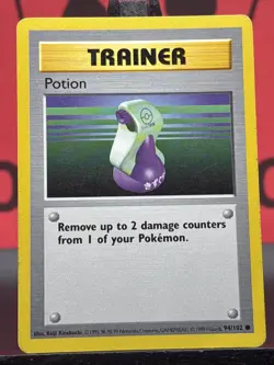 Potion 94/102 Common Shadowless Base Set Vintage Pokemon Card WoTC 1999 MP - Image 3