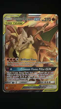 Pokemon Charizard & Braixen GX 22/236 SM Cosmic Eclipse - Image 1