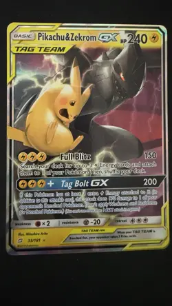 Pokemon Pikachu & Zekrom GX 33/181 Tag Team - Image 1