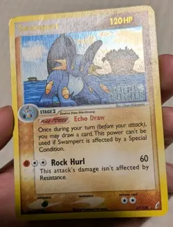 Pokemon Swampert 27/100 EX Crystal Guardians Rare Reverse Holo - MP - Image 3