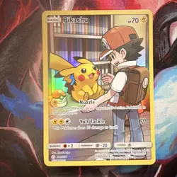 Pokemon Pikachu Sm-Cosmic Eclipse Secret Rare Holo 241/236 70HP Volt Tackle - Image 1