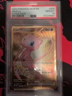 Pokemon Mew ex 205/165 Sv: Scarlet & Violet 151 Holo - PSA 10 Gem Mint - Image 1