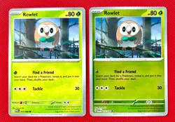 Rowlet 010/088 - Reverse Holo & regular Pokemon TCG: Perfect Order Set of 2 - Image 1