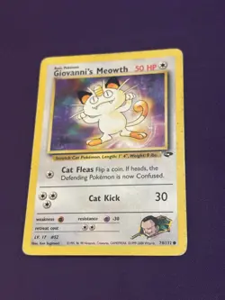 Pokemon Giovanni's Meowth Gym Challenge 74/132 Common 50 HP Regular Basic Engli… - Image 1