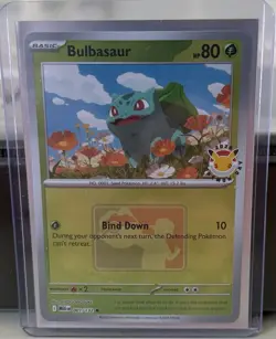 Pokemon Bulbasaur 001/132 2026 Pokemon Day Stamped 80 HP Promo Card - Image 1