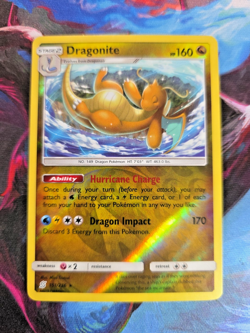 Pokemon Dragonite 151/236 Unified Minds Stage 2 160 HP CRACKED ICE EXCLUSIVE - Image 1