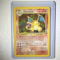 Pokemon Charizard Base Set Rare Holo 4/102 1999 - Image 1
