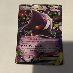 Pokemon Gengar EX XY Phantom Forces 34/119 Ultra Rare Holo 170 HP - Image 2