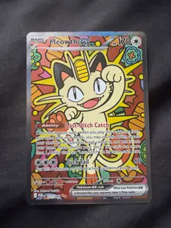 Pokemon Meowth ex 121/088 Perfect Order TCG Holo - Image 1
