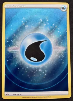Water Energy (Texture Full Art) 154/159 Pokemon TCG Crown Zenith Holo - Image 1