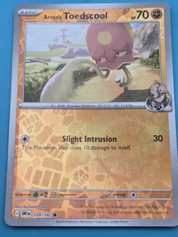 Arven's Toedscool 109/182 Destined Rivals Common Reverse Holo Pokemon Card NM - Image 1