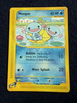 Pokemon TCG Aquapolis Wooper Card Regular, Common, 117/147 Series - Image 2