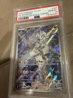Pokemon Journey Together N’s Reshiram Stamped PSA 10 - Image 3