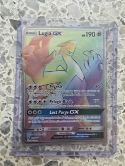 Lugia GX Secret Rare 227/214 Sm-Lost Thunder Full Art Holo English Pokemon TCG - Image 1