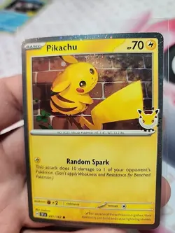 Pikachu (Pokemon Day 2026) Common Holo 051/162 NM Cheek Spark Swirl - Image 2
