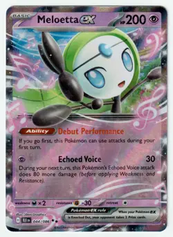 MELOETTA EX - 044/086 Black Bolt - POKEMON NM/M - Image 1
