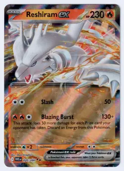 RESHIRAM EX - 020/086 White Flare - POKEMON NM/M - Image 1