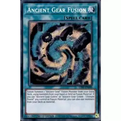 YUGIOH ANCIENT GEAR FUSION 1ST ED SECRET RARE EXC LDS1-EN090 - Image 1