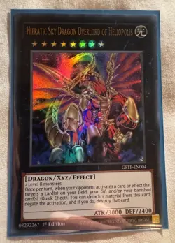 Hieratic Sky Dragon Overlord of Heliopolis GFTP-EN004 Ultra 1st YuGiOh Card NM - Image 1