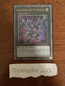 Yugioh Dark Rebellion XYZ Dragon RA04-EN237 Quarter Century Secret Rare 1st NM - Image 1