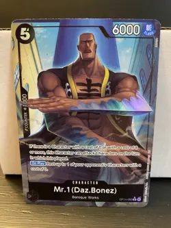 One Piece OP14-090 The Azure Sea's Seven Mr.1 (Daz.Bonez) Alternate Art T155 - Image 1