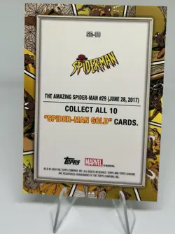 Topps 2024 Chrome Marvel Amazing Spider Man Gold Baseball Card #Sg-10 - Image 2