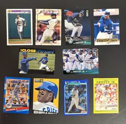 KEN GRIFFEY JR Lot! 10 Different Cards Mariners Legend! - Image 1