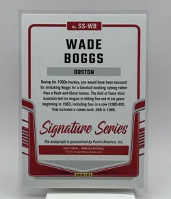 2024 Panini Donruss - Signature Series Wade Boggs #SS-WB Gold 10/10 - Image 2