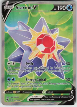 Pokemon Starmie V (Full Art) Ultra Rare SWSH10: Astral Radiance 166/189 NM - Image 1