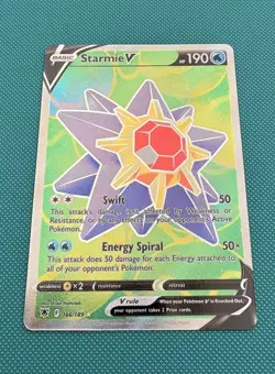 Pokemon TCG Starmie v Astral Radiance Holo Card Full Art Ultra Rare 166/189 NM/M - Image 1