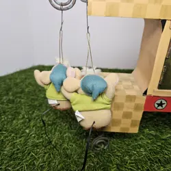 Vintage Disney Cinderella Gus Mouse 3" Plush Christmas Ornament Lot of 2 - Image 3