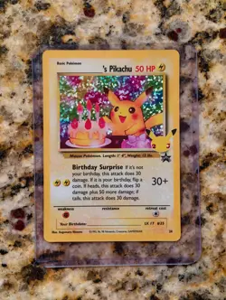 Pokemon Celebrations Birthday Pikachu 24 Black Star Promo Card 25th Anniversary - Image 1