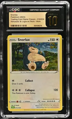 2023 Pokemon Trading Card Game Classic - Snorlax #016/034 CGC 10 Pristine - Image 2