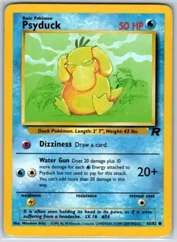 Psyduck Team Rocket 65/82 MP-LP Pokemon Card - Image 1