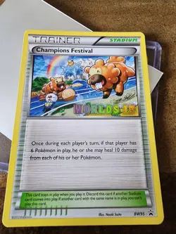 Pokemon Champions Festival BW95 Trainer Promo Card World Championship Black Star - Image 3