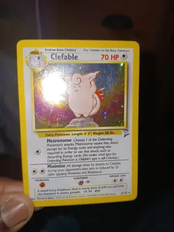 Pokemon TCG Clefable Base Set 2 Holo Unlimited Rare Card 5/130 LP Condition - Image 2