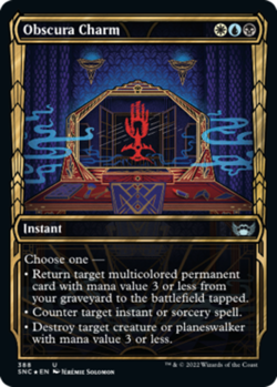 Obscura Charm - Gilded Foil - Streets of New Capenna #388 MTG Magic The Gatherin - Image 1