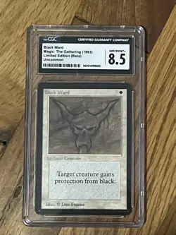 Beta Black Ward CGC 8.5 Graded Magic MTG - Image 1